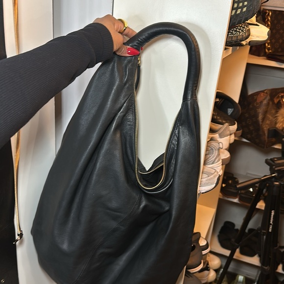 Anthropologie Slouchy Oversized Leather Tote - Picture 10 of 11